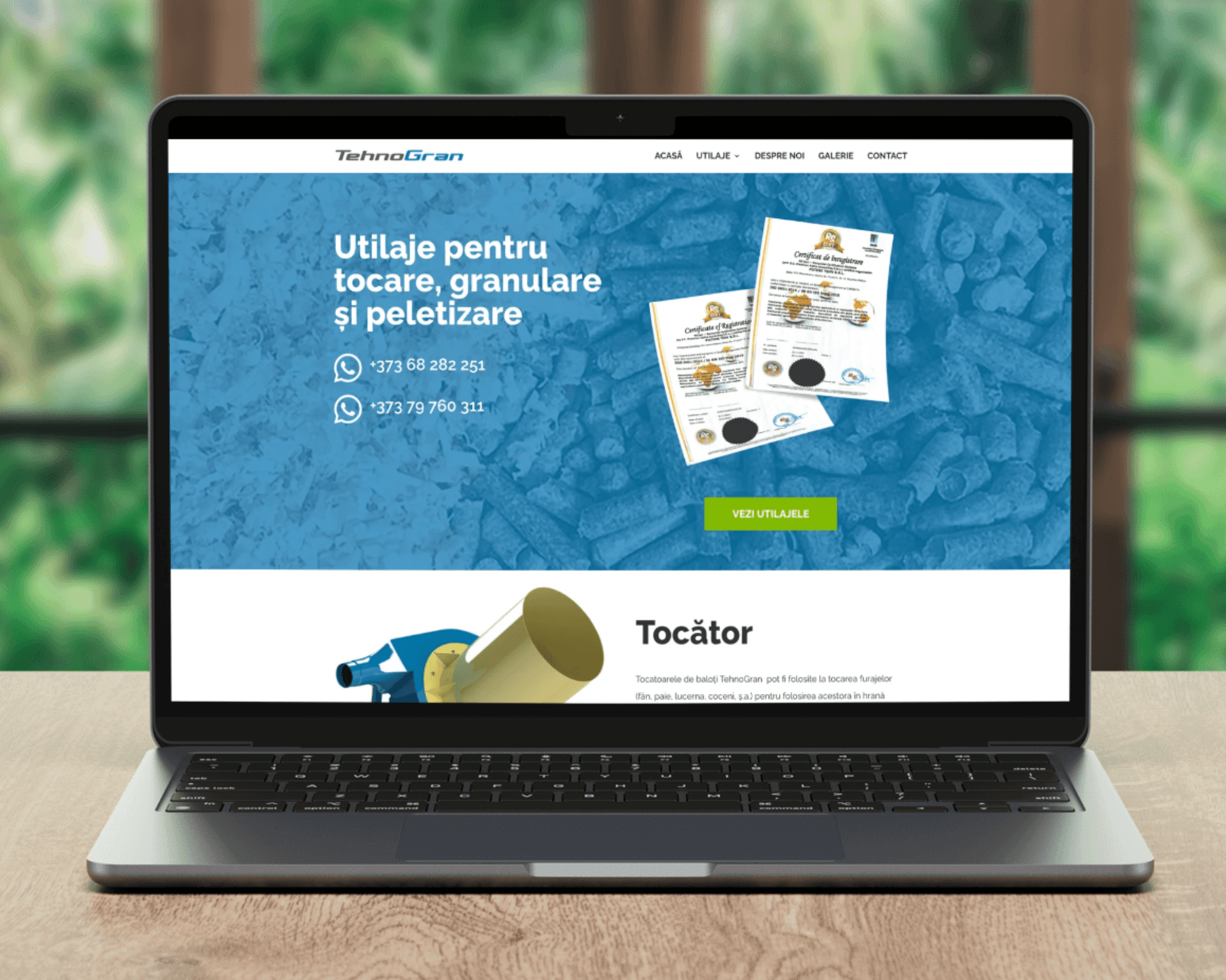 Site de prezentare pentru utilaje de biomasă – tehnogran.com