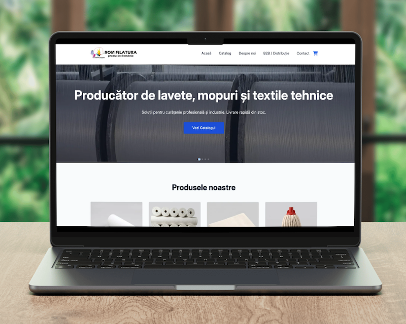Website pentru un producător român de textile tehnice pentru industrie – romfilatura.ro